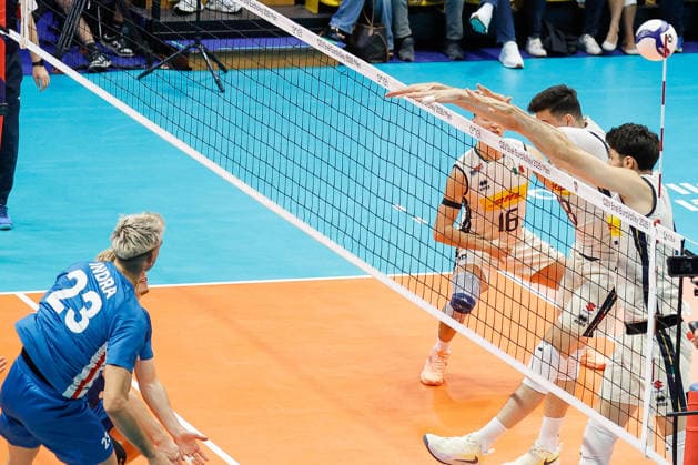 Czech Republic™s Patrik Inda during a Men™s Euro pool A volleyball match between Czech Republic and Italy in Modena, Italy - September 15, 2026  Copyright: xLucaxDiliberto xLaPressex