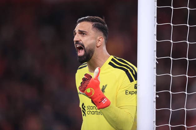 Football - Carabao Cup - 3rd Round - Liverpool v Tottenham Hotspur 15th September 2026 - Carabao Cup - 3rd Round - Liverpool v Tottenham Hotspur - Liverpool goalkeeper Giorgi Mamardashvili - Photo: Simon Stacpoole Offside. Liverpool UK Copyright: xSimonxStacpoolexOffside