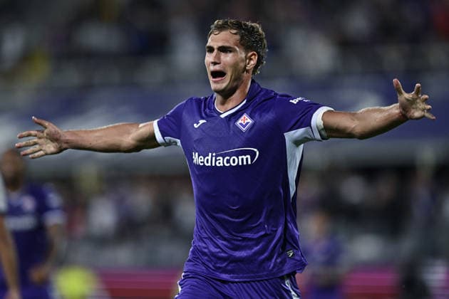 Mp Firenze 15 09 2026 - Coppa Italia Fiorentina-Pisa foto Matteo Papini Image nella foto: esultanza gol Mateo Pellegrino 