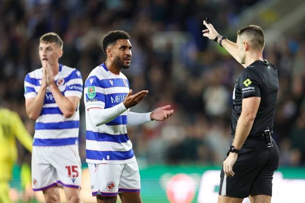 Players of Reading reacts after Paudie O Connor of Reading bicycle kick goal was disallowed Reading v Brentford, Carabao Cup Third Round, Football, Select Car Leasing Stadium, Reading, UK, 15 09 2026, England - 15 Sep 2026Reading Select Car Leasing Stadium England United Kingdom EDITORIAL USE ONLY No use with unauthorised audio, video, data, fixture lists, club league logos or live services. Online in-match use limited to 120 images, no video emulation. No use in betting, games or single club league player publications. Copyright: xHanc WiredxPhotos Shutterstockx 17152833r