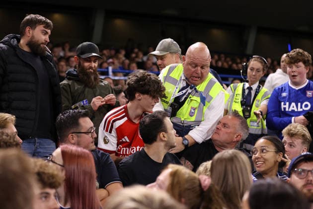Ipswich Town v Arsenal 15 September 2026, Ipswich - Carabao Cup - Third Round - Ipswich Town v Arsenal - Arsenal supporters in the home supporters section at Portman Road - Photo: Jacques Feeney Offside. Ipswich UK Copyright: xJacquesxFeeneyx xOffsidexOffside