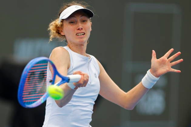 Guadalajara Open WTA, Tennis Damen 500 - Day 4 Cristina Bucsa of Spain returns a ball against Panna Udvardy of Hungary during their Women s singles round of 16 match at the Guadalajara Open WTA 500 in Guadalajara, Jalisco, Mexico, 15 September 2026. Guadalajara Mexico  Copyright: xFRANCISCOxGUASCOx