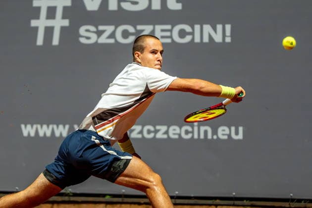 Szczecin 15.09.2026 Tenis Invest In Szczecin Open 2026 --- Tennis Invest In Szczecin Open 2026: Marvin Moeller - Daniel Michalski N Z Daniel Michalski Fot. Marcin Jasinski Arena Akcji NEWSPIX.PL --- newspix.pl POLAND OUT! 