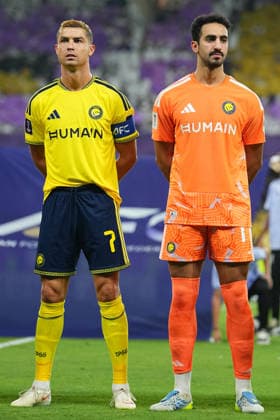 AL AIN, UNITED ARAB EMIRATES - SEPTEMBER 15: Cristiano Ronaldo and Nawaf Al-Aqidi of Al-Nassr FC during the AFC Champions League Elite group stage match between Al Ain FC and Al Nassr at the Hazza bin Zayed Stadium on September 15, 2026 in Al Ain, United Arab Emirates. Al Ain vs. Al- Nassr - 2026 27 AFC Champions League Elite match 1 of 8 - West Region group at Hazza bin Zayed Stadium, Al Ain, UAE. 15 SEPTEMBER 2026 Copyright: xx