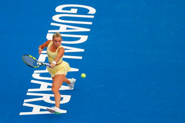 Guadalajara Open WTA, Tennis Damen 500 - Day 4 Sara Bejlek of Czechia in action against Alycia Parks of the US during their Women s singles round of 16 match at the Guadalajara Open WTA 500 in Guadalajara, Jalisco, Mexico, 15 September 2026. Guadalajara Mexico  Copyright: xFRANCISCOxGUASCOx
