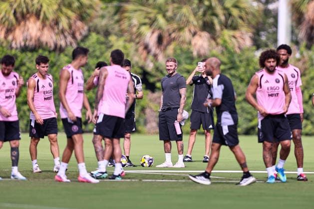FORT LAUDERDALE, FL - SEPTEMBER 15: Co Owner David Beckham of Inter Miami CF is seen during an Inter Miami Training Session at Florida Blue Training Center ahead of the 2026 Michelob ULTRA Campeones Cup on September 15, 2026 in Fort Lauderdale, Florida. (Photo by Chris Arjoon Icon Sportswire) SOCCER: SEP 15 Inter Miami CF Training EDITORIAL USE ONLY Icon2609150000026