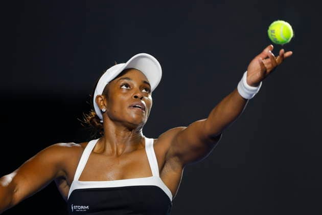 Guadalajara Open WTA, Tennis Damen 500 - Day 4 Sloane Stephens of the USA in action against Janice Tjen of Indonesia during their match at the Guadalajara Open WTA 500 in Guadalajara, Jalisco, Mexico, 15 September 2026. Guadalajara Mexico  Copyright: xFRANCISCOxGUASCOx