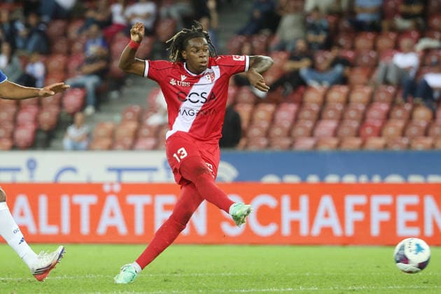 15.09.2026 Zuerich , SCHWEIZ, Stadion Letzigrund Zuerich Fussball Saison 2026 2027 Herren Fussball Super League Grasshopper Club Zuerich - FC Sion Winsley Boteli (FC Sion)