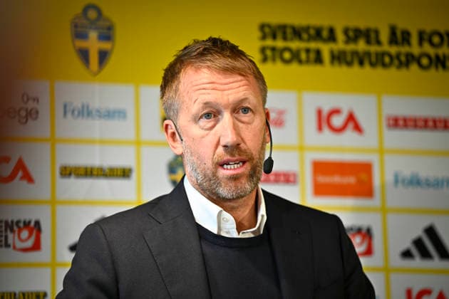 STOCKHOLM, SVERIGE 20260916 Fotbollslandslagets förbundskapten Graham Potter presenterar truppen till Nations League. STOCKHOLM SVERIGE x12270x