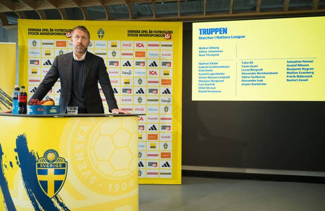 260916 Head coach Graham Potter of the Swedish men s national football team during a press conference, PK, Pressekonferenz on September 16, 2026 in Stockholm. Photo: Jonathan Näckstrand BILDBYRAN COP 94 JN0284 fotboll football soccer fotball nations league uefa nations league presskonferens press conference sverige sweden sverige a bbeng fotboll football soccer fotball nations league uefa nations league presskonferens press conference sverige sweden sverige a bbeng Copyright: JONATHANxNÄCKSTRAND BB260916JN001