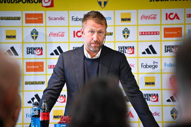 STOCKHOLM, SWEDEN 20260916 National football team coach Graham Potter presents the squad for the Nations League. STOCKHOLM SWEDEN x12270x