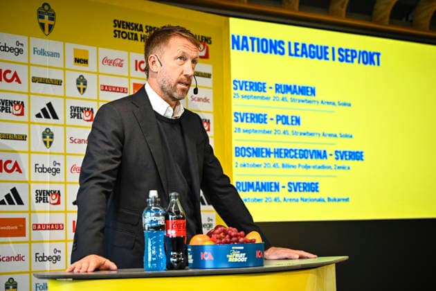 STOCKHOLM, SVERIGE 20260916 Fotbollslandslagets förbundskapten Graham Potter presenterar truppen till Nations League. STOCKHOLM SVERIGE x12270x Copyright: xMartinxPahlmblad TTx TRUPPPRESENTATION