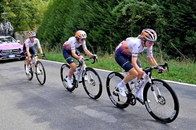 Grand Prix de Wallonie 2026 Cycling Race - Women CITADELLE DE NAMUR, BELGIUM - SEPTEMBER 16 : Amialiusik Alena (BLR) of UAE Team ADQ during the 66th edition of Grand Prix de Wallonie an UCI ProSeries 1.Pro one day cycling road race for Women Elite of 127,3 km with start in Seraing and finish in Citadelle de Namur on September 16, 2026 in Citadelle de Namur, Belgium, 16 09 2026 ( Motordriver Pieter Van Herzeele - Citadelle de Namur Belgium  Copyright: xSesx