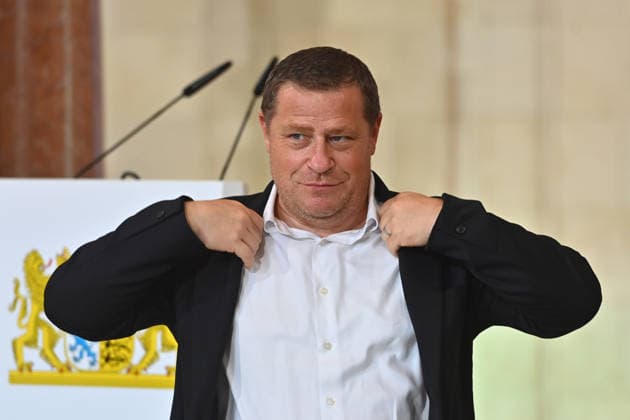 Max EBERL (Sportvorstand FC Bayern Muenchen), Einzelbild,angeschnittenes Einzelmotiv,Halbfigur,halbe Figur. Markus SOEDER (Ministerpraesident Bayern und CSU Vorsitzender) empfaengt die Meistermannschaften des FC Bayern Muenchen im Kuppelsaal in der Staatskanzlei in Muenchen am 16.09.2026.