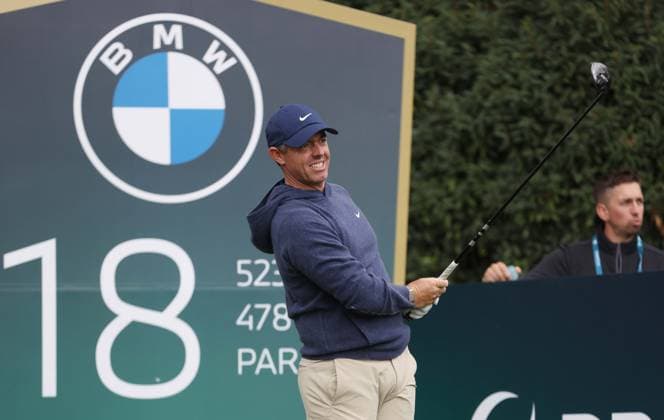 BMW PGA, Golf Herren Championship Pro-Am 2026 SURREY, ENGLAND, SEPTEMBER 16: Rory McIlroy of Northern Ireland hits a tee shot on the 18th hole during The DP World Tour BMW PGA Championship Pro-Am at Wentworth Golf Club, Virginia Water, Surrey, England, on September 16. (Photo by Daniel Weir) Surrey Wentworth Golf Course England Copyright: xDanielxWeir SportsxPressxPhotox Sportspressphoto_SPR232687