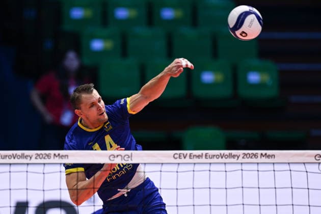 260916 Jacob Link of Sweden during the CEV EuroVolley 2026 group stage volleyball match between Sweden and Slovakia on September 16, 2026 in Modena. Photo: Matteo Gribaudi BILDBYRAN COP 18 XY0130 volleyboll volleyball volleyboll-em sverige slovakien cev eurovolley 2026 sweden slovakia bbeng Copyright: MATTEOxGRIBAUDI BB260916BB160