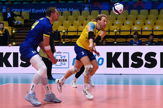 260916 Joel Andersson of Sweden during the CEV EuroVolley 2026 group stage volleyball match between Sweden and Slovakia on September 16, 2026 in Modena. Photo: Matteo Gribaudi BILDBYRAN COP 18 XY0130 volleyboll volleyball volleyboll-em sverige slovakien cev eurovolley 2026 sweden slovakia bbeng Copyright: MATTEOxGRIBAUDI BB260916BB211