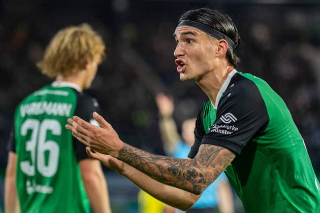 Antonio Tikvic (SC Preussen Muenster, 04) reagiert GER, SC Preussen Muenster vs. 1. FC Saarbruecken, Fussball, 3. Liga, 6. Spieltag, Spielzeit 2026 2027, 16.09.2026 DFL Regulations prohibit any use of photographers as image sequences and or quasi-video. GER, SC Preussen Muenster vs. 1. FC Saarbruecken, Fussball, 3. Liga, 6. Spieltag, Spielzeit 2026 2027, 16.09.2026 Muenster Copyright: xEibner-Pressefoto JanxRollingerx EP_JSK