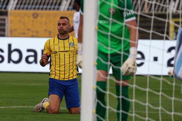 Deutschland: Regionalliga Nordost 2026 2027, 9. Spieltag, 1.FC Lokomotive Leipzig - BFC Dynamo, Bruno-Plache-Stadion (Leipzig): Vergebene Chance von Djamal Ziane (1. FC Lokomotive Leipzig, 13)