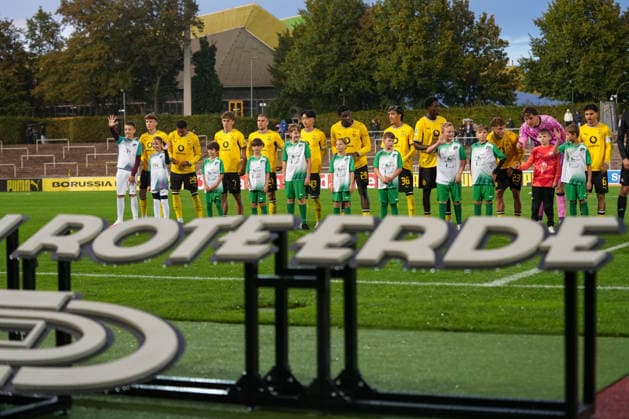 Mittwoch, 16.09.2026 Saison 2026 2027 4. Spieltag Regionalliga West im Stadion Rote Erde, Dortmund, Germany. BV Borussia Dortmund U23 - SV Westfalia Rhynern. Die Aufstellung der BVB U23.