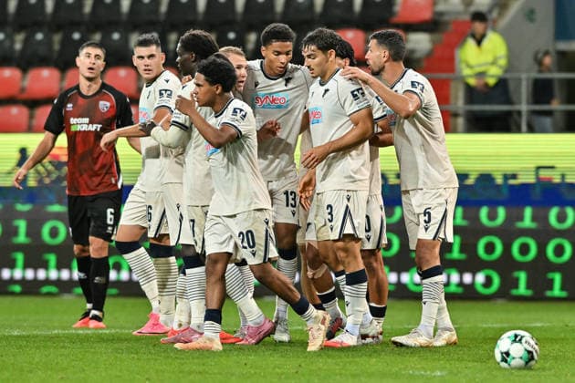 3. Liga; FC Ingolstadt - TSG 1899 Hoffenheim II; 16.09.2026 INGOLSTADT, GERMANY; 16. SEPTEMBER: Jubel der Gäste nach dem Treffer zum 1-1 durch Yasin ZOR (TSG Hoffenheim II 10) während dem Match der 3. Liga zwischen dem FC Ingolstadt und der zweiten Mannschaft der TSG Hoffenheim am 6. Spieltag im Audi Sportpark Copyright: xBEAUTIFULxSPORTS Goldbergx