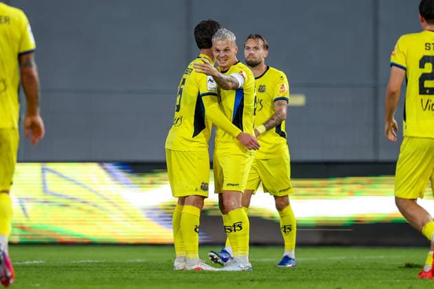 2026.09.16, xkwix, Fußball, 3.Liga, Preußen Muenster - 1. FC Saarbruecken, Preußenstadion, 6.Spieltag, Saison 2026 2027: Florian Pick (1. FC Saarbruecken 20) jubelt nach Tor zum 1:3 DFB regulations prohibit any use of photographs as image sequences and or quasi-video. Photo: xKamilxWilkowskixPressefotoKochx Nordrhein-Westfalen Deutschland