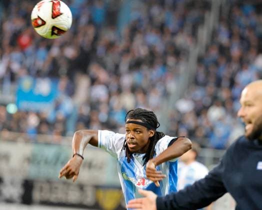 CFC vs SV Babelsberg 03 16.09..2026 Chemnitz, eins Stadion- An der Gellertstrasse, Fussball, Regionalliga Nordost 2026 2027, 9. Spieltag, CFC, CFC vs SV Babelsberg 03 Ken Tchouangue Chemnitz Sachsen BRD