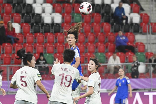 IPA88605512 - Tong Ye (CHN), Azzurra Gallo (ITA), Yujia Zeng (CHN), and Ziyi Chen (CHN) during the Round of 16 match of the FIFA U-20 Women s World Cup between Italy and China PR, Sosnowiec, Poland, on September 16, 2026  Copyright: xMichalxDubiel IPAxSportx xx IPA88605512