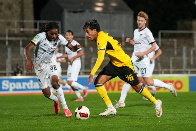 Mittwoch, 16.09.2026 Saison 2026 2027 4. Spieltag Regionalliga West im Stadion Rote Erde, Dortmund, Germany. BV Borussia Dortmund U23 - SV Westfalia Rhynern. Fadi Zarqelain (BVB)