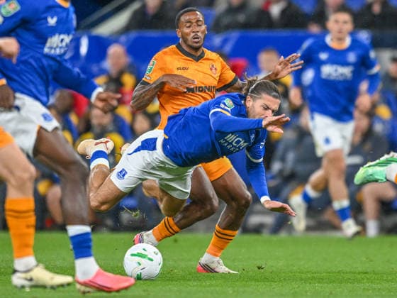Everton v Wolverhampton Wanderers Carabao Cup Jack Glealish of Everton is fouled during the Carabao Cup Third Round match at the Hill Dickinson Stadium, Liverpool 16 09 2026 UK Newspapers OUT Copyright: xKarlxVallantinex FIL-23952-0023