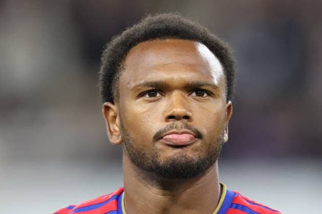 Lyon s Lois Openda pictured at the start of a soccer game between Belgian RSC Anderlecht and French Olympique Lyonnais, Wednesday 16 September 2026 in Brussels, on the first day (out of 8) of the league phase of the UEFA Europa League tournament. BRUNOxFAHY  x186656127x