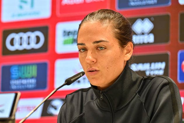 3. Liga; FC Ingolstadt - TSG 1899 Hoffenheim II; 16.09.2026 INGOLSTADT, GERMANY; 16. SEPTEMBER: im Bild Sabrina WITTMANN Trainerin FC Ingolstadt Einzelfoto Freisteller auf der Pressekonferenz nach dem Match der 3. Liga zwischen dem FC Ingolstadt und der zweiten Mannschaft der TSG Hoffenheim am 6. Spieltag im Audi Sportpark Copyright: xBEAUTIFULxSPORTS Goldbergx