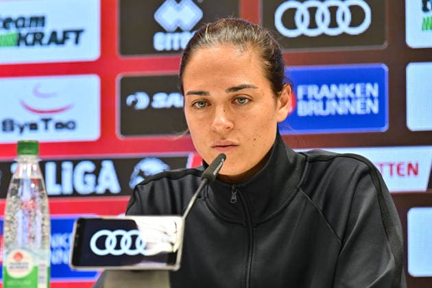 3. Liga; FC Ingolstadt - TSG 1899 Hoffenheim II; 16.09.2026 INGOLSTADT, GERMANY; 16. SEPTEMBER: im Bild Sabrina WITTMANN Trainerin FC Ingolstadt Einzelfoto Freisteller auf der Pressekonferenz nach dem Match der 3. Liga zwischen dem FC Ingolstadt und der zweiten Mannschaft der TSG Hoffenheim am 6. Spieltag im Audi Sportpark Copyright: xBEAUTIFULxSPORTS Goldbergx
