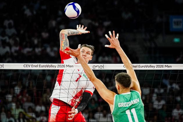 Volleyball - CEV EuroVolley 2026 Group B - Poland vs Bulgaria - 09.16.2026 SOFIA, BULGARIA - September 16th: Bartlomiej Lemanski, 7 of Poland during CEV EuroVolley 2026, Group B match between Poland vs Bulgaria at Arena 8888 in Sofia, Bulgaria, on September 16th, 2026 in Sofia, Bulgaria. Copyright: xYulianxTodorovx