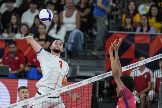 France v Romania - CEV EuroVolley 2026 Men CLUJ-NAPOCA, ROMANIA - SEPTEMBER 16: Bela Bartha of Romania in action during the CEV 2026 European Men s Volleyball Championship Group D match between France and Romania at BT Arena in Cluj-Napoca, Romania, on September 16, 2026. Osmancan Gurdogan Anadolu Cluj-Napoca Romania. Editorial use only. Please get in touch for any other usage.  Copyright: x2026xAnadoluxOsmancanxGurdoganx