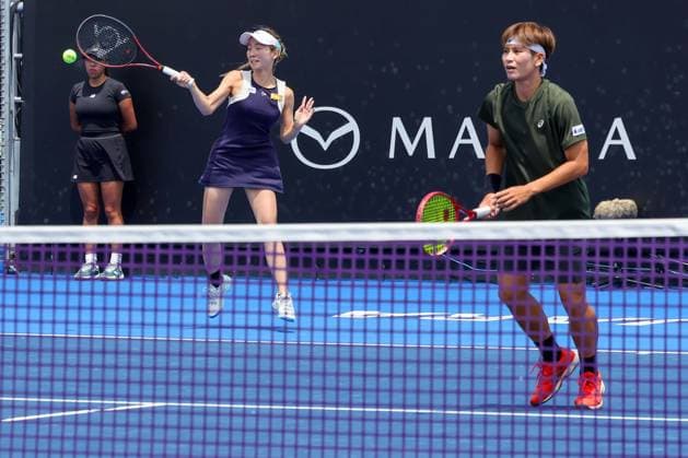 WTA, Tennis Damen GUADALAJARA OPEN 2026 WTA GUADALAJARA OPEN 2026 YVONNE CAVALLE LARA SALDEN VS PEANGTARN PLIPUECH MONOKO KOBORI 16092026 GUADALAJARA, JALISCO. Action photo of Peangtarn Plipuech and Monoko Kobori, during a match of the WTA Guadalajara Open 2026, held at the Centro Panamericano de Tenis of Guadalajara, Jalisco, Mexico. Foto de accion de Peangtarn Plipuech y Monoko Kobori, durante juego del WTA Guadalajara Open 2026 celebrado en el Centro Panamericano de Tenis de Guadalajara, Jalisco, Mexico PHOTO BY IMAGENSHOP AGENCIA FOTOGRAFICA GUADALAJARA JALISCO MEXICO Copyright: xIMAGENSHOPxAGENCIAxFOTOGRAFICAx