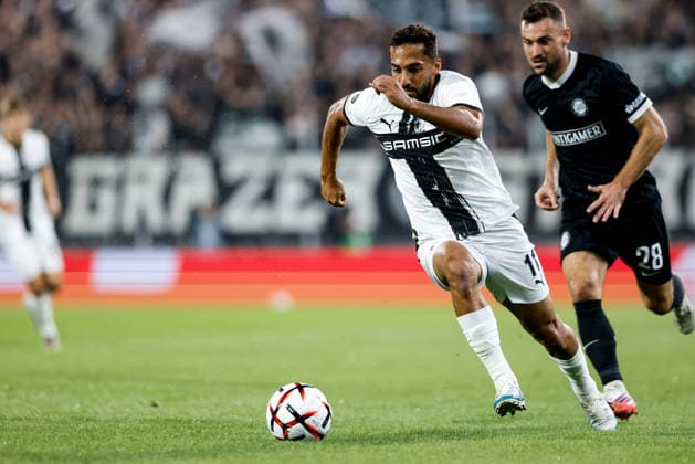 SOCCER - UEFA EL, Sturm vs Rennais GRAZ,AUSTRIA,16.SEP.26 - SOCCER - UEFA Europa League, Sturm Graz vs Stade Rennais FC. Image shows Suleiman Mousa Mohammad Mousa (Rennais).  GEPAxpictures xJamesxDoak