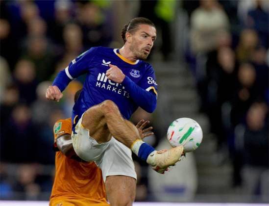 RECORD DATE NOT STATED Football - Football League Cup - 3rd Round - Everton FC v Wolverhampton Wanderers FC LIVERPOOL, ENGLAND - Wednesday, September 16, 2026: Everton s Jack Grealish during the Football League Cup 3rd Round match between Everton FC and Wolverhampton Wanderers FC at Bramley-Moore Dock. (Photo by David Rawcliffe Propaganda) LIVERPOOL Bramley-Moore Dock MERSEYSIDE ENGLAND  Copyright: xDavidxRawcliffex 2026-09-16-Everton_v_Wolves-036
