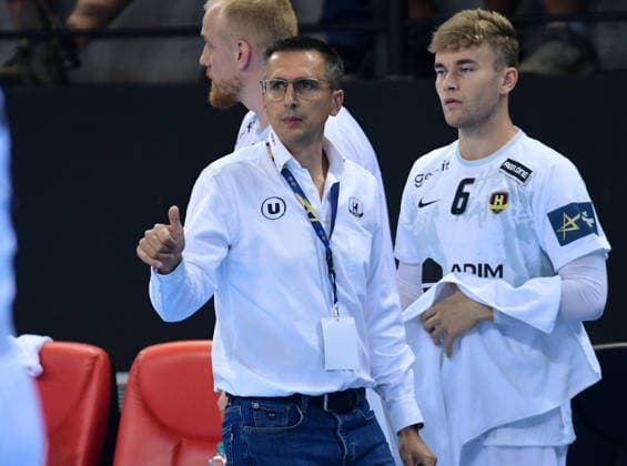 EHF Champions League. Gregory Cojean headcoach of HBC Nantes reacts during EHF Champions League group phase match between HC Vardar and HBC Nantes in Skopje, North Macedonia, September 16 2026. IMAGO PETR STOJANOVSKI