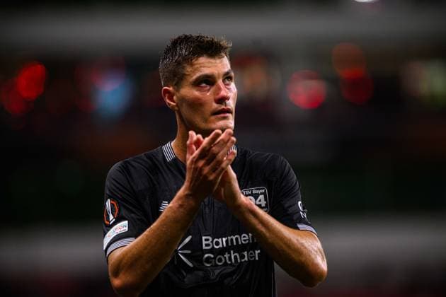 LEVERKUSEN, GERMANY - 16 SEPTEMBER, 2026: Patrik Schick of Bayer 04 Leverkusen, Germany - The UEFA Europa League match Bayer 04 Leverkusen vs. NK Celje at BayArena.  Copyright: xVitaliixKliuievx