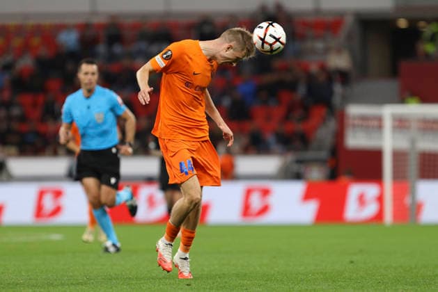 Åukasz Bejger (NK Celje) controls the ball during the UEFA Europa League 2026 27 League Phase match between Bayer 04 Leverkusen and NK Celje at BayArena on September 16, 2026 in Leverkusen, Germany. (Photo by Oliver Kaelke DeFodi Images) -