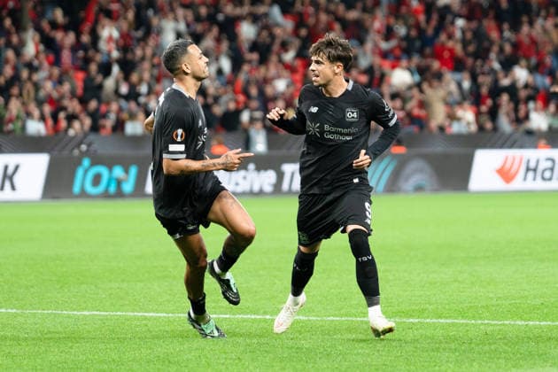 UEFA Europa League 2026 2027, Bayer 04 Leverkusen vs. NK Celje, 1. Spieltag, Mittwoch, 16.09.2026 BayArena (Nordrhein-Westfalen, Deutschland) Tor zum 2:0 durch Facundo Medina Jubel Freude Emotionen Torjubel Afonso Moreira Copyright: xCelinaxLeiersx