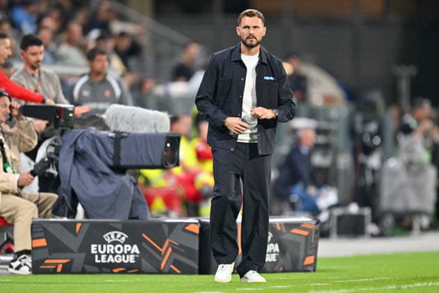 SOCCER - UEFA EL, Sturm vs Rennais GRAZ,AUSTRIA,16.SEP.26 - SOCCER - UEFA Europa League, Sturm Graz vs Stade Rennais FC. Image shows head coach Fabio Ingolitsch (Sturm).  GEPAxpictures xAvnixRetkoceri