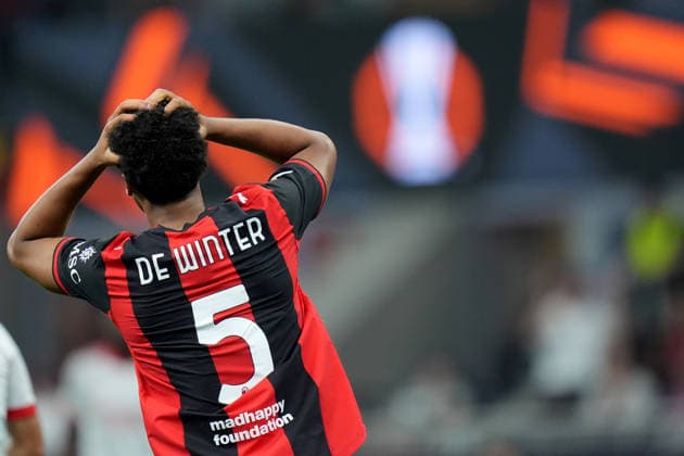AC Milan s Koni De Winter during the Europa League soccer match between Ac Milan and Benfica at San Siro Stadium in Milan , Italy - September 16 , 2026. - Soccer  Copyright: xSpada LaPressex