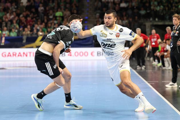 16.09.2026, xBHAx, Handball, EHF Champions League, Saison 2026 2027, CL, Füchse Berlin - One Veszprem HC, Max-Schmeling-Halle: Yehia Elderaa (One Veszprem HC 39) im Angriff Berlin Deutschkand
