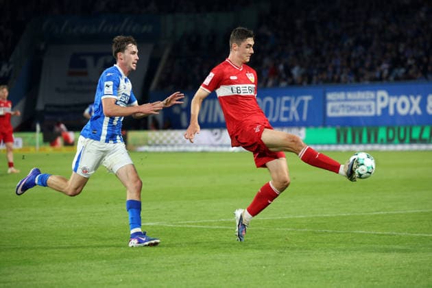 16.09.26 FC Hansa Rostock - VfB Stuttgart II Deutschland, Rostock, 16.09.2026, Fussball, 3. Liga, Saison 2026 2027, FC Hansa Rostock - VfB Stuttgart II (3:2): Tim Köhler (VfB Stuttgart II).
