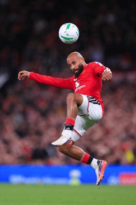 Football - Carabao Cup - 3rd Round - Manchester United, ManU v Tottenham Hotspur 16th September 2026 - Carabao Cup - 3rd Round - Manchester United v Brighton & Hove Albion - Bryan Mbeumo of Manchester United - Photo: Simon Stacpoole Offside. Manchester UK Copyright: xSimonxStacpoolexOffside