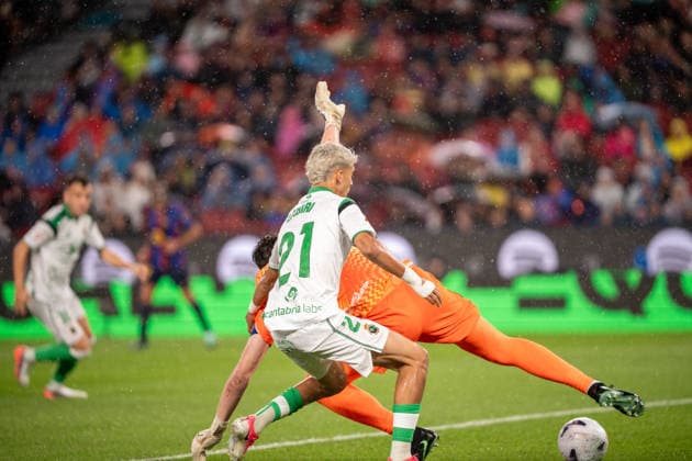 ESP: LaLiga EA Sports FC Barcelona, Barca v Racing Santander Yassir Zabiri of Racing de Santander scores goal and celebrates during LaLiga EA Sports between FC Barcelona v Racing Santander played at Spotify Camp Nou Stadium in Barcelona on September 16, 2026 in Spain Spain Futbol Copyright: xAgenciaxLOFx