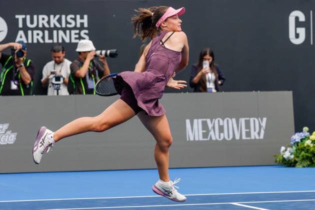 WTA, Tennis Damen GUADALAJARA OPEN 2026 WTA GUADALAJARA OPEN 2026 ZEYNEP SONMEZ VS IVA JOVIC 16092026 GUADALAJARA, JALISCO. Action photo of Zeynep Sonmez of Turkey, during a match of the WTA Guadalajara Open 2026, held at the Centro Panamericano de Tenis of Guadalajara, Jalisco, Mexico. Foto de accion de Zeynep Sonmez de Turquia, durante juego del WTA Guadalajara Open 2026 celebrado en el Centro Panamericano de Tenis de Guadalajara, Jalisco, Mexico PHOTO BY IMAGENSHOP AGENCIA FOTOGRAFICA GUADALAJARA JALISCO MEXICO Copyright: xIMAGENSHOPxAGENCIAxFOTOGRAFICAx