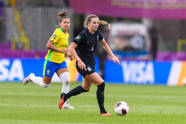 Brazil v United States - FIFA U-20 Women s World Cup Katowice, Poland - September 16: Ainsley McCammon of United States drives the ball during the FIFA U-20 Women s World Cup Round of 16 match between Brazil and United States at Arena Katowice on September 16, 2026 in Katowice, Poland Copyright: xLatinxSportxImagesx